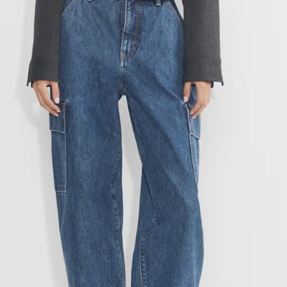 Wilfred Denim - Wilfred Women's Strut Cargo Jeans in Classic Blue Wash (Size 30 x 32)